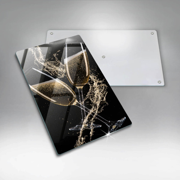 Kuchynská doska veľká zo skla Poháre na šampanské
