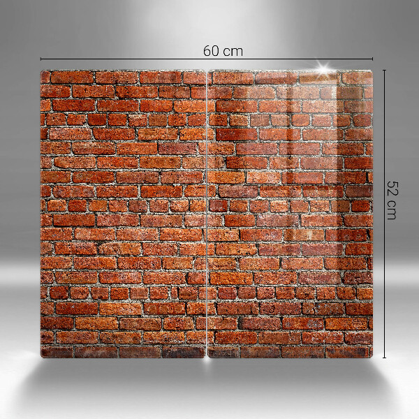 Kuchynská doska veľká zo skla Stena z tehlovej steny