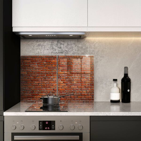 Kuchynská doska veľká zo skla Stena z tehlovej steny