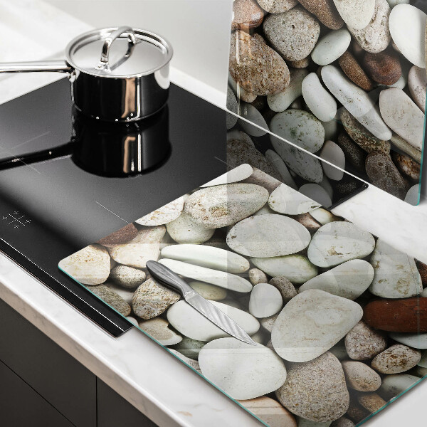 Kuchynská doska veľká zo skla Malé kamienky na pozadí