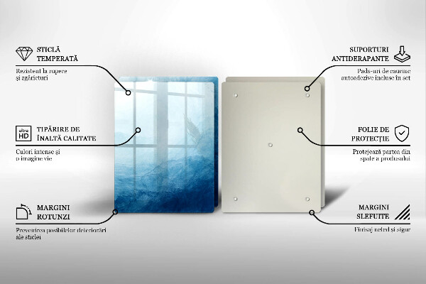 Kuchynská doska veľká zo skla abstraktné pozadie