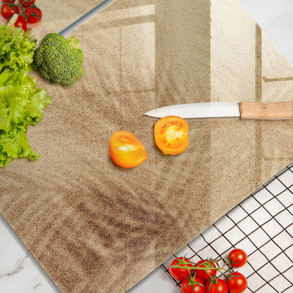 Sklenená doska na krájanie Dovolenka na pláži s pieskom