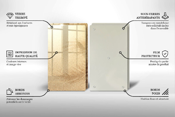 Sklenená doska na krájanie Dovolenka na pláži s pieskom