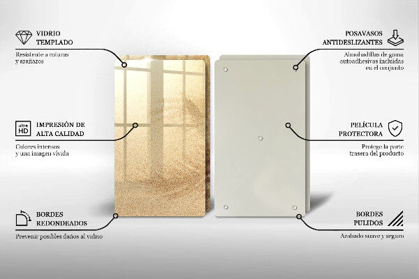 Sklenená doska na krájanie Dovolenka na pláži s pieskom