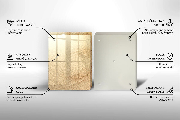 Sklenená doska na krájanie Dovolenka na pláži s pieskom