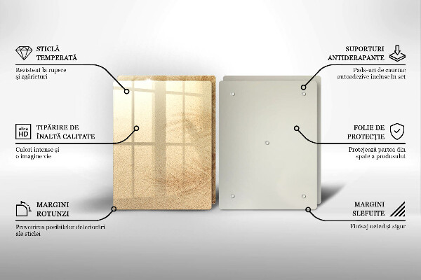 Sklenená doska na krájanie Dovolenka na pláži s pieskom