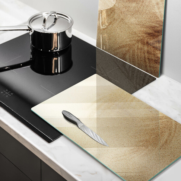 Sklenená doska na krájanie Dovolenka na pláži s pieskom