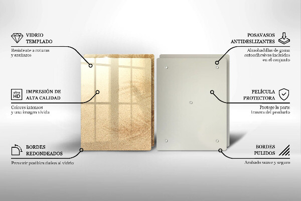 Sklenená doska na krájanie Dovolenka na pláži s pieskom