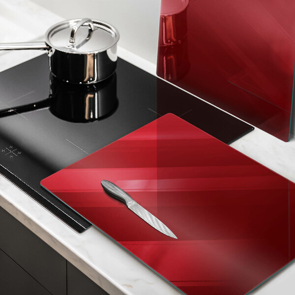 Kuchynská doska veľká zo skla Červená farba