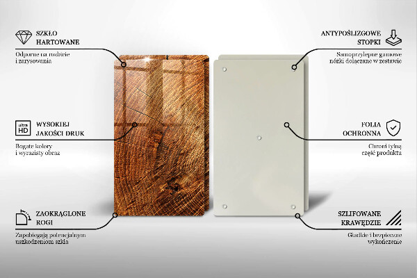 Kuchynská doska veľká zo skla Drevo stromu