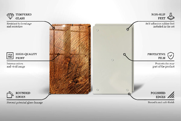 Kuchynská doska veľká zo skla Drevo stromu