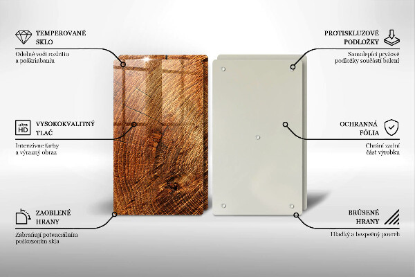 Kuchynská doska veľká zo skla Drevo stromu