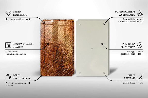 Kuchynská doska veľká zo skla Drevo stromu