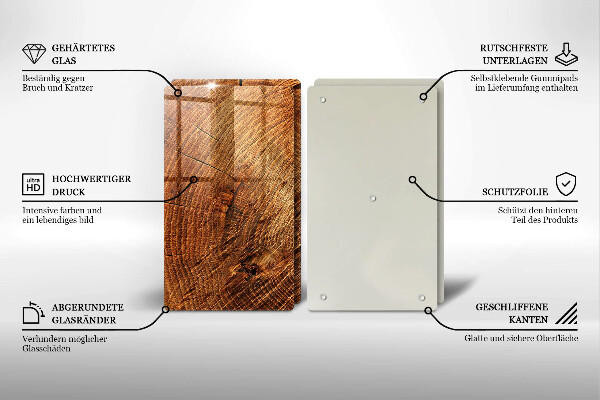 Kuchynská doska veľká zo skla Drevo stromu