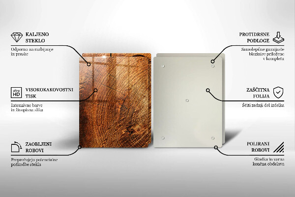 Kuchynská doska veľká zo skla Drevo stromu