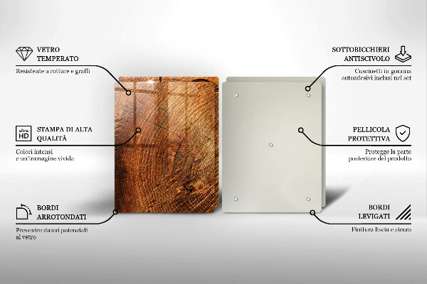 Kuchynská doska veľká zo skla Drevo stromu