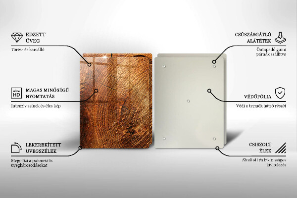 Kuchynská doska veľká zo skla Drevo stromu