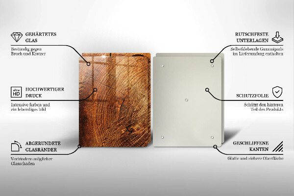 Kuchynská doska veľká zo skla Drevo stromu