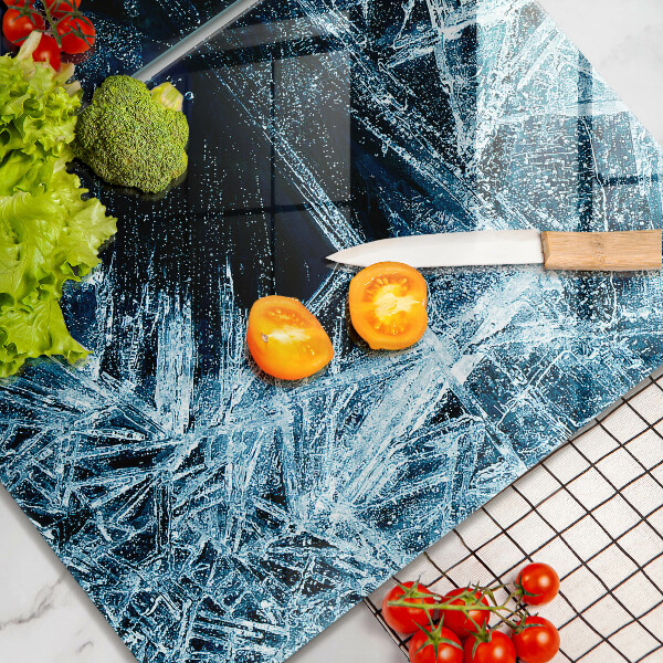 Kuchynská doska veľká zo skla Štruktúra ostrého ľadu