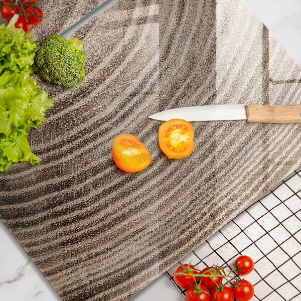 Kuchynská doska veľká zo skla Drevené krúžky