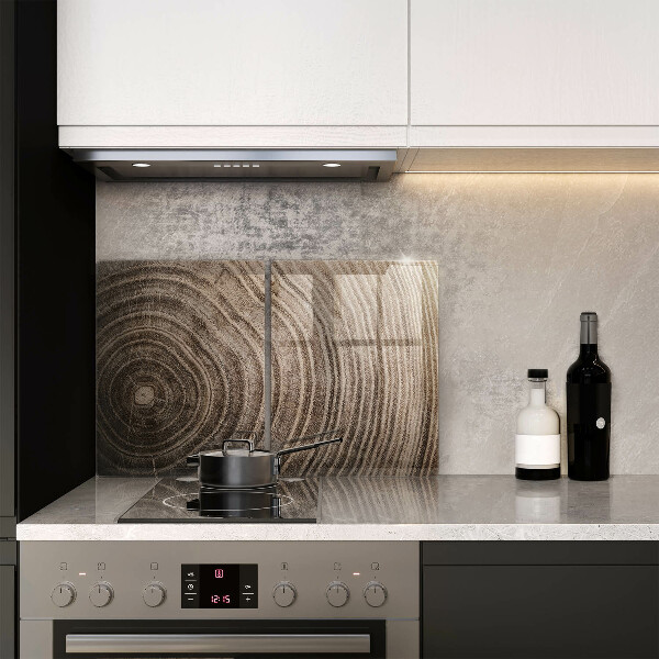 Kuchynská doska veľká zo skla Drevené krúžky