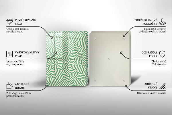 Kuchynská doska veľká zo skla Abstraktné línie