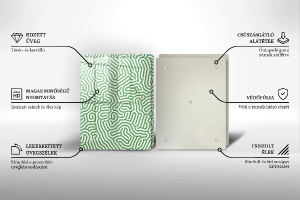 Kuchynská doska veľká zo skla Abstraktné línie