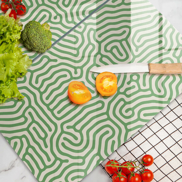 Kuchynská doska veľká zo skla Abstraktné línie