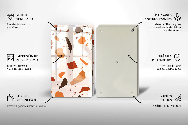 Sklenená doska na krájanie Dekoratívna kamenina