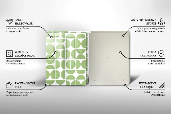 Kuchynská doska veľká zo skla Vzor boho tvarov