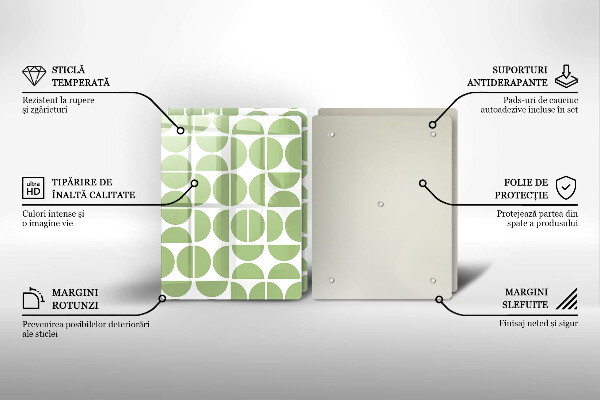 Kuchynská doska veľká zo skla Vzor boho tvarov