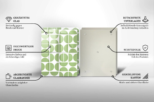 Kuchynská doska veľká zo skla Vzor boho tvarov