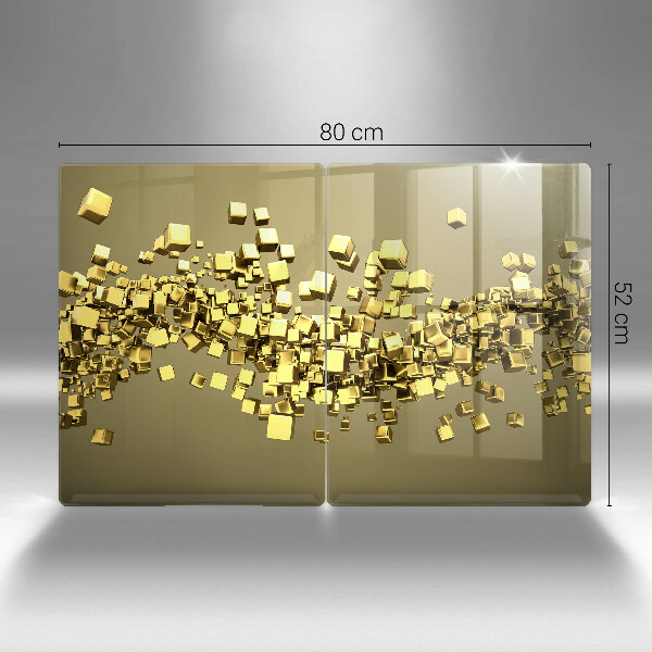 Kuchynská doska veľká zo skla Abstraktná 3D geometria