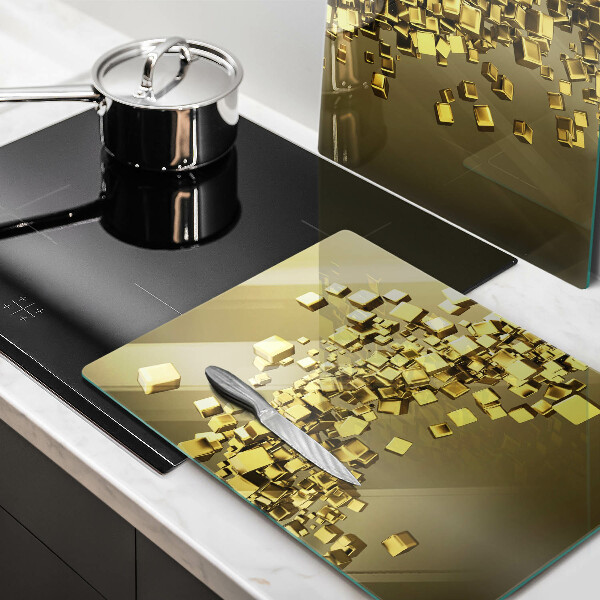 Kuchynská doska veľká zo skla Abstraktná 3D geometria