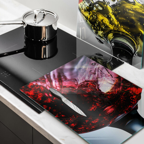 Kuchynská doska veľká zo skla Poháre vína