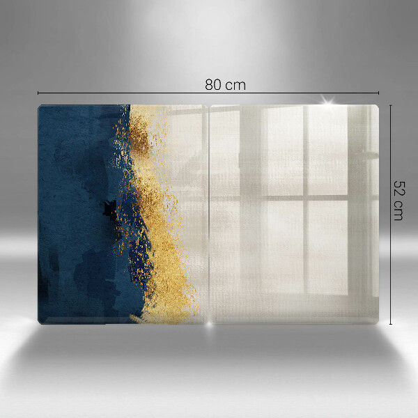 Kuchynská doska veľká zo skla Zlatá abstrakcia