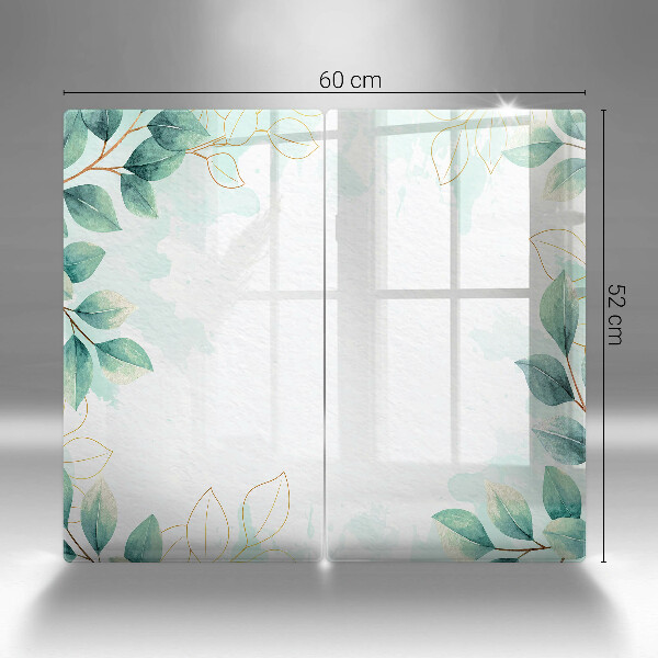 Kuchynská doska veľká zo skla Maľované listy