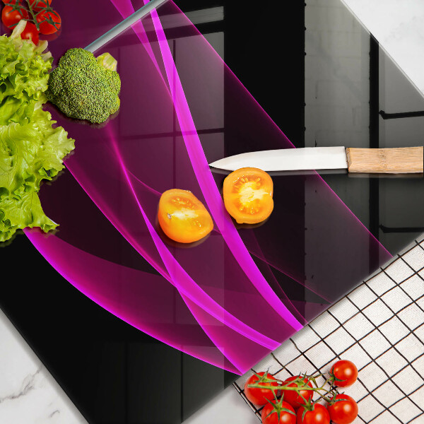 Sklenená doska na krájanie Ružová abstrakcia
