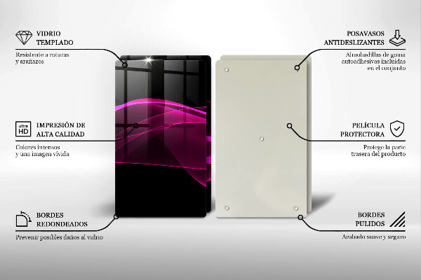 Sklenená doska na krájanie Ružová abstrakcia