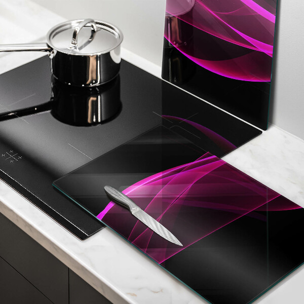 Sklenená doska na krájanie Ružová abstrakcia