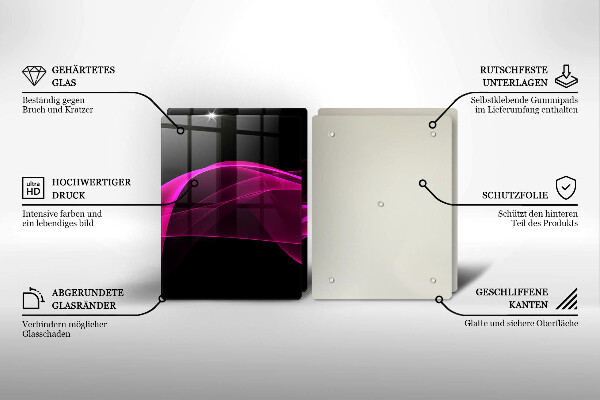 Sklenená doska na krájanie Ružová abstrakcia