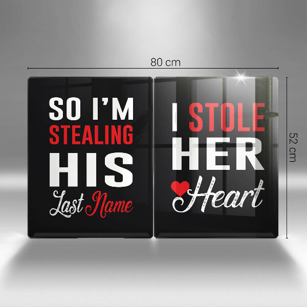 Sklenená doska na krájanie Nápis veta vzor