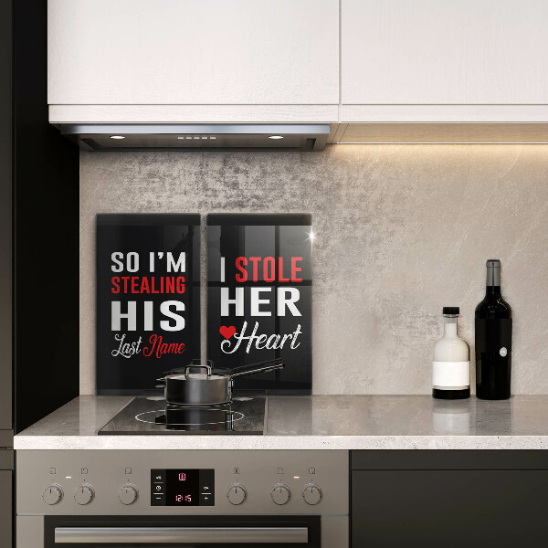 Sklenená doska na krájanie Nápis veta vzor