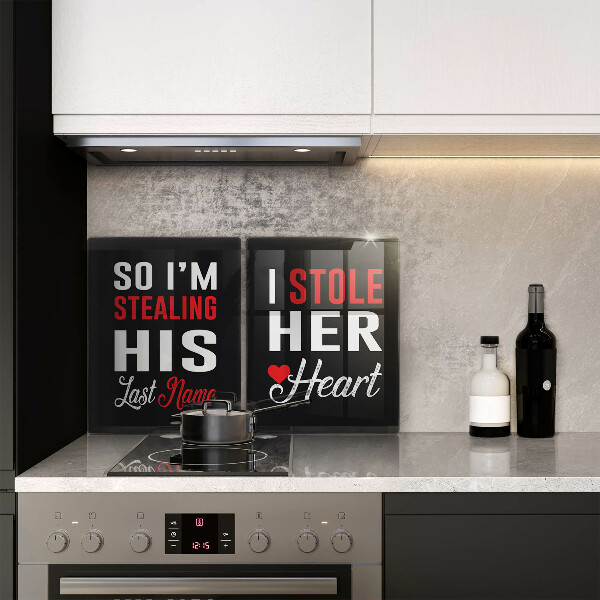 Sklenená doska na krájanie Nápis veta vzor