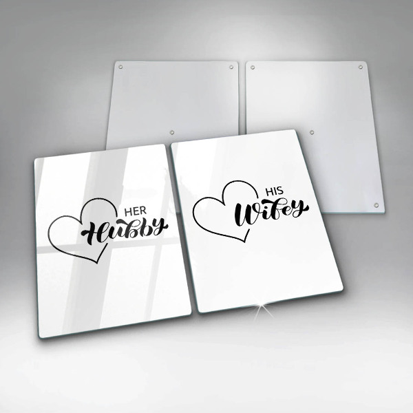 Sklenená doska na krájanie Nápis veta vzor