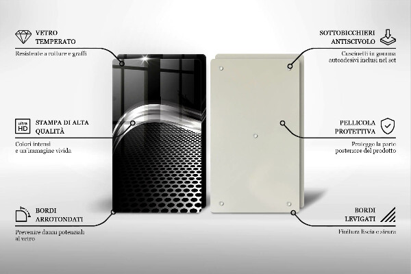 Sklenená doska na krájanie Kovová konštrukcia