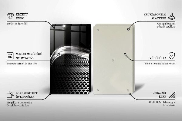 Sklenená doska na krájanie Kovová konštrukcia