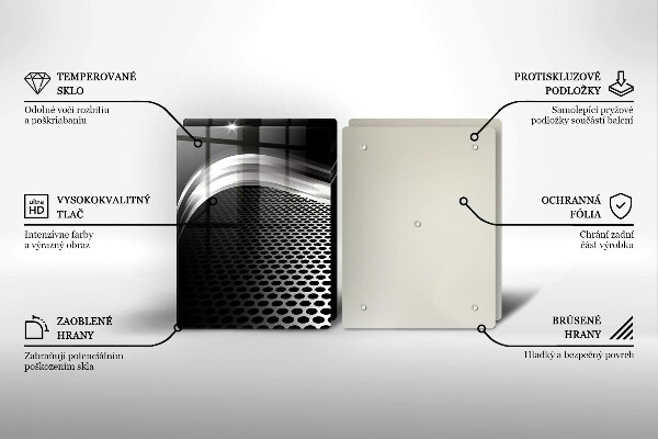 Sklenená doska na krájanie Kovová konštrukcia