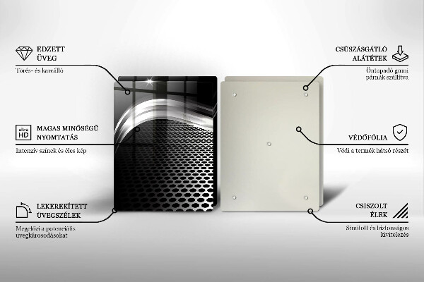 Sklenená doska na krájanie Kovová konštrukcia