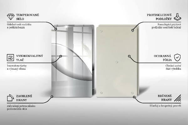Kuchynská doska veľká zo skla Dizajn abstraktných línií